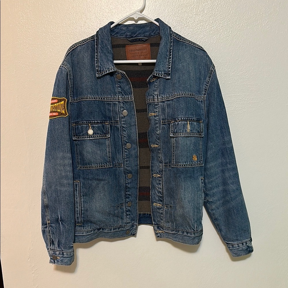 Lucky Brand Yellowstone Denim Jacket with Patch Detail